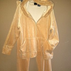 Super Snuggly Velour Hoodie and Pant Outfit